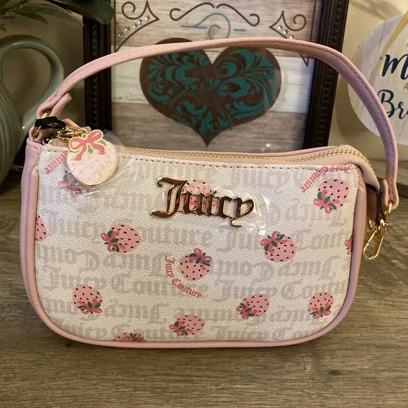 Juicy Couture Angel Crystal/Pink Diamond Berry Sweet Convertible Wristlet - Picture 7 of 13